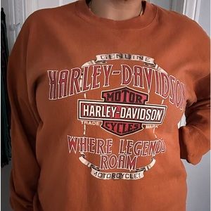 Vintage orange, Harley Davidson sweater